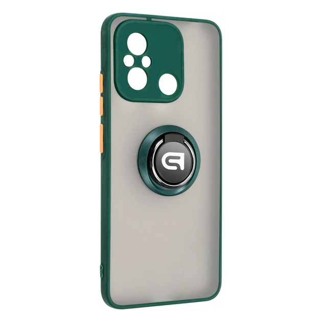 Чохол до мобільного телефона Armorstandart Frosted Matte Ring Xiaomi Redmi 12C Dark Green (ARM68371) - зображення 1