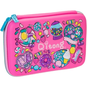 Пенал Cool For School 1 відділення з органайзером фуксія (QT-5627-Rosered) зображення 1