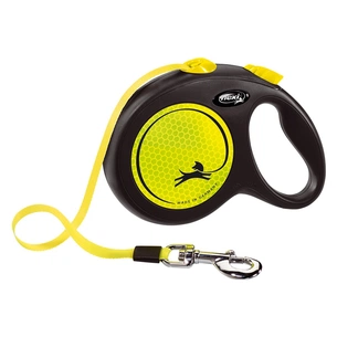 Повідець для собак Flexi New Neon L стрічка 5 м (чорний) (4000498031711) зображення 1
