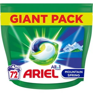 Капсули для прання Ariel Pods Все-в-1 Гірське джерело 72 шт. (8006540799055) зображення 1