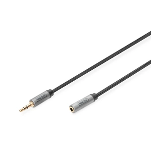 Кабель мультимедійний 3.5mm M to 3.5mm F 3.0m Digitus (DB-510210-030-S) изображение 1