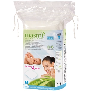 Ватні диски Masmi Organic квадратні 60 шт. (8432984000745) зображення 1