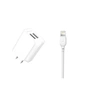 Зарядний пристрій XO L35D 2USB / 2.1А + Lightning white (XO-L35-LGHT) - зменшене зображення 1