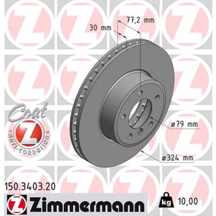 Гальмівний диск ZIMMERMANN 150.3403.20 зображення 1