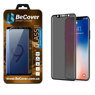 Скло захисне BeCover Anti-spying Samsung Galaxy M10 SM-M105 Black (703918) зображення 1