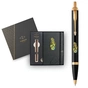 Ручка кулькова Parker IM 17 UKRAINE Black GT BP Квіти + блокнот Parker + подар.упак. GIFT24 (22032b24_T1050u) - уменьшенное изображение 3