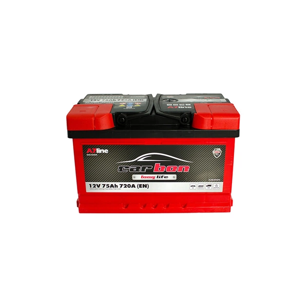 Аккумулятор автомобильный CARBON 75 Ah/12V низький Euro (CRB75-00L) - изображение 1