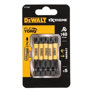 Набір біт DeWALT IMPACT TORSION, ударні, Torx, Т40, L=57 мм, 5 шт (DT7399T) зображення 1