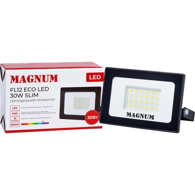 Прожектор MAGNUM FL12 ECO LED 30Вт slim 6500К IP65 (90018083) - picture 4