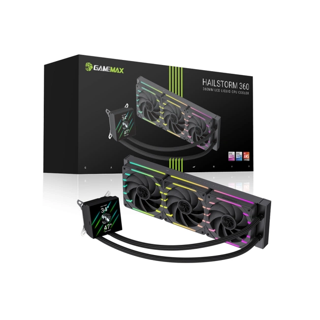 Кулер для процессора Gamemax HAILSTORM 360 BK - изображение 12