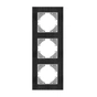 Рамка Videx BINERA чорний алюміній 3 поста (VF-BNFRA3V-B) - уменьшенное изображение 1