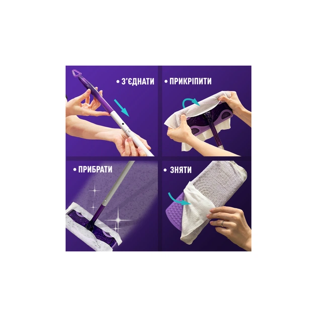 Швабра Vortex Для прибирання підлоги + Сухі серветки для підмітання 5 шт. (4823071667431) - picture 2