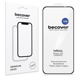 Стекло защитное BeCover 10D Infinix Smart 20 (X6840) Black (716098) изображение 1