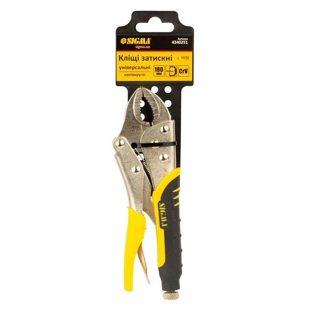 Кліщі Sigma затискні універсальні напівкруглі 180мм CrV (4340251) - picture 9
