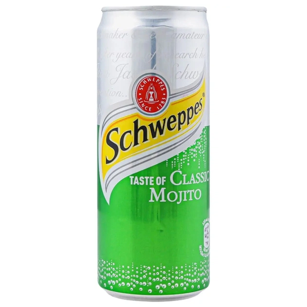 Напій Schweppes Classic Mojito Безалкогольний сильногазований 330 мл (5449000171351) - изображение 1