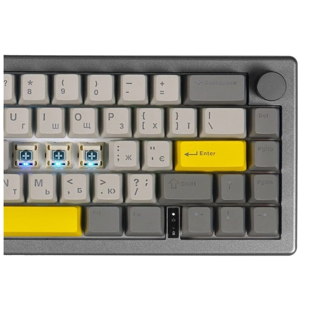 Клавіатура Epomaker EK68 65 Budgerigar V2 Switch Hot-Swap RGB Wireless/Bluetooth/USB UA Black (EK68-B-BV2) - picture 2