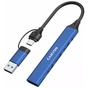 Концентратор Canyon hub DS-02 4in1 USB-A/C Blue (CNS-TDS02BL) - зменшене зображення 5