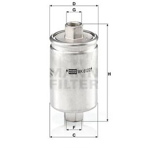 Фільтр паливний Mann WK612/2 зображення 1