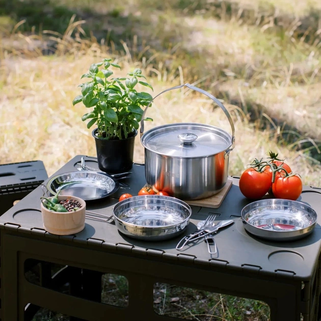 Набір туристичного посуду Tribe Compact Set сталевий (T-FC-0021-metal) - picture 11