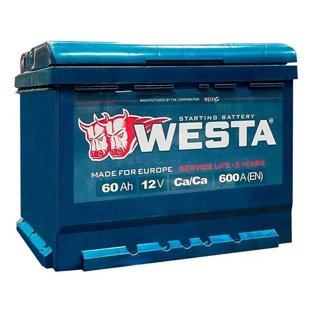 Аккумулятор автомобильный Westa 6CT-60 А (1) А 600A - изображение 1