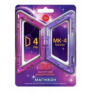Конструктор Магнікон Додатковий набір трапеція, 4 шт (MK-4-ТП) зображення 1