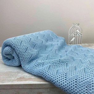 Плед Прованс Діно Зиґзаґ 130х170 Блакитний (4823093432048) зображення 1