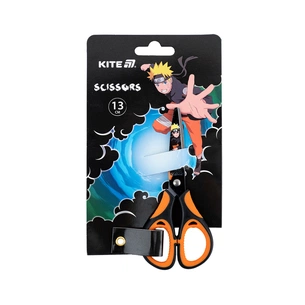 Ножиці Kite дитячі з гумовими вставками і малюнком на лезі Naruto 13 см (NR25-148) зображення 1