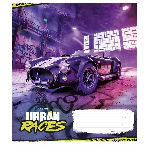 Тетрадь Школярик Time the urban races 36 листов линия (036-3439L) - изображение 1