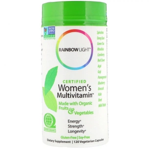 Мультивітамін Rainbow Light Мультивітаміни для жінок, Сертифіковані, Certified Wome (RLT-80001) зображення 1