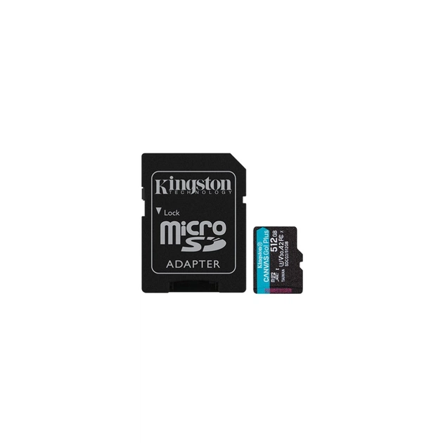 Карта пам'яті Kingston 512GB microSDXC class 10 UHS-I U3 A2 Canvas Go Plus (SDCG3/512GB) - изображение 1