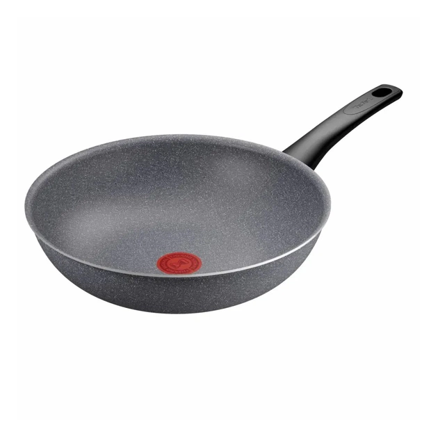 Сковорода Tefal ВОК Hard Stone 28 см, алюміній, бакеліт, сірий (D4561932) - зображення 1
