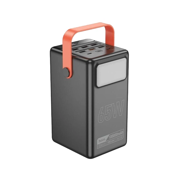 Батарея універсальна HOCO 100000mAh Max Centurion PD/65W, QC, LED Lamp, Black (DB03 / 714722) - зображення 1