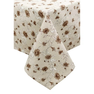 Скатертина Прованс Квіти коричневий Господиня 220х136 см (4823093450981) зображення 1