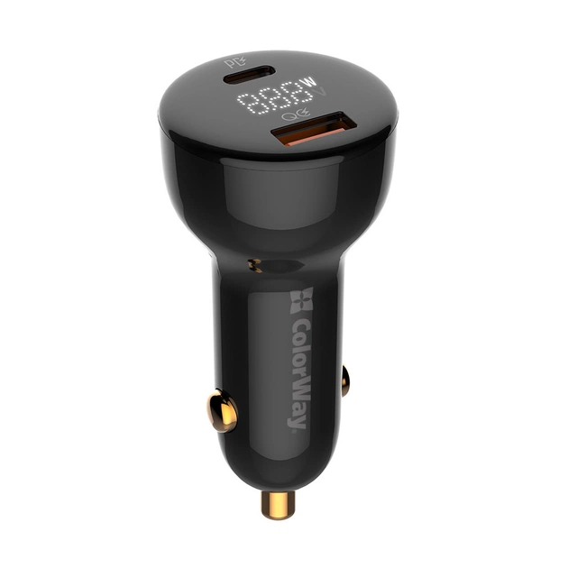 Зарядний пристрій ColorWay Power Delivery PPS USB (USB-A + USB-C) (100W) Black (CW-CHA044PD-BK) - зображення 1