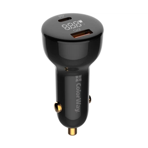 Зарядний пристрій ColorWay Power Delivery PPS USB (USB-A + USB-C) (100W) Black (CW-CHA044PD-BK) зображення 1