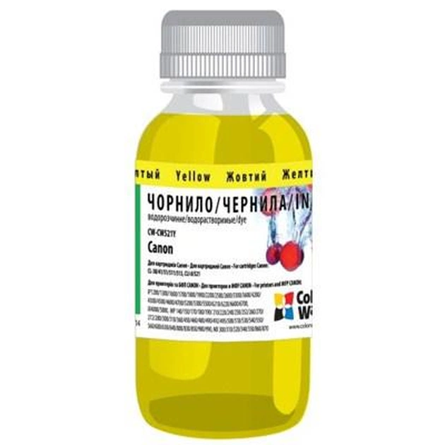 Чорнило ColorWay Canon CL-41/38/411/511/CLI-8/426/521Yellow 200 мл (CW-CW521Y02) - зображення 1