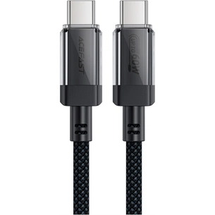 Дата кабель USB-C to USB-C 1.2m 60W stainless steel C12-03 Black Acefast (6974316283317) зображення 1