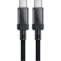 Дата кабель USB-C to USB-C 1.2m 60W stainless steel C12-03 Black Acefast (6974316283317) - зменшене зображення 1