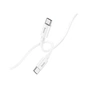 Дата кабель USB-C to USB-C 1.0m Magic silicone PD 60W X87 white HOCO (6931474783264) - зменшене зображення 3