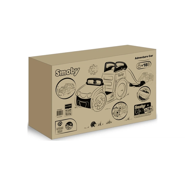 Игровая площадка Smoby Life Автомобіль мандрівника з гіркою та пісочницею (7600840207) - изображение 5