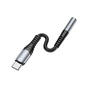 Перехідник USB-C M to 3.5mm F LS33 metal gray HOCO (6931474761163) - зменшене зображення 3