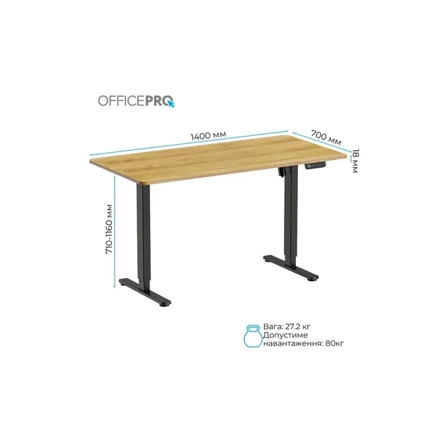 Комп'ютерний стіл OfficePro ODE1470LWW Light Wood/White (ODE1470LWW) - picture 10