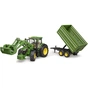 Масштабная модель автомобиля Bruder трактор John Deere 7R 350 с погрузчиком и прицепом (03155) - уменьшенное изображение 5