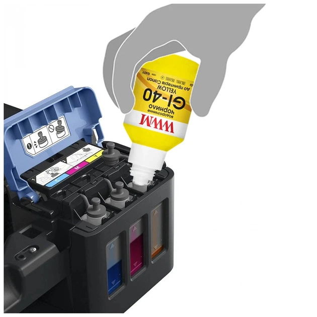 Чорнило WWM Canon GI-40 для G5040/G6040 190г Yellow (KeyLock) (G40Y) - picture 3
