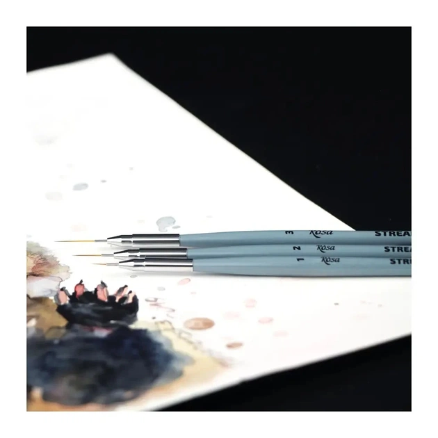 Пензлик для малювання Rosa Синтетика кругла, лайнер, STREAM 123/7, № 2 (4823098516989) - picture 7