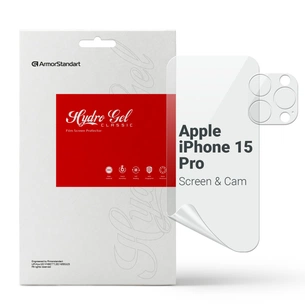 Плівка захисна Armorstandart Kit Clear screen + camera Apple iPhone 15 Pro (ARM80713) изображение 1