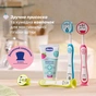 Дитяча зубна щітка Chicco на присосці, 3-6 років блакитна (8058664174737) (12083.11) - зменшене зображення 6