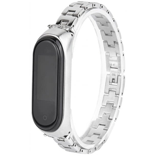 Ремінець до фітнес браслета XoKo Metal для Xiaomi Mi Band 3/4 Silver (XK-XM-NJ-Silver) зображення 1