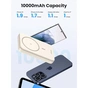 Батарея універсальна Ugreen 10000mAh 20W Magnetic Wireless beige (PB561) - зменшене зображення 3