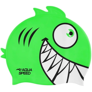 Шапка для плавання Aqua Speed Zoo Pirana 246-11 9699 салатовий Діт OSFM (5908217696991) зображення 1